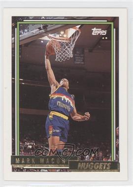 1992-93 Topps - [Base] - Gold #154 - Mark Macon