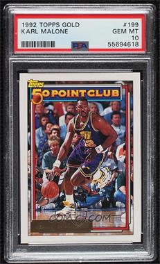 1992-93 Topps - [Base] - Gold #199 - Karl Malone [PSA 10 GEM MT]