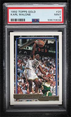 1992-93 Topps - [Base] - Gold #20 - Karl Malone [PSA 9 MINT]