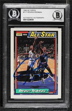 1992-93 Topps - [Base] #117 - All-Star - Dennis Rodman [BAS Authentic]