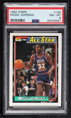 1992-93 Topps - [Base] #126 - All-Star - Magic Johnson [PSA 8 NM‑MT]