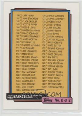 1992-93 Topps - [Base] #198.1 - Checklist