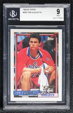 1992-93 Topps - [Base] #258 - Tom Gugliotta [BGS 9 MINT]