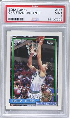 1992-93 Topps - [Base] #334 - Christian Laettner [PSA 9 MINT]