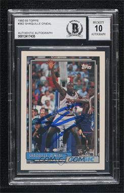 1992-93 Topps - [Base] #362 - Shaquille O'Neal [BAS BGS Authentic]