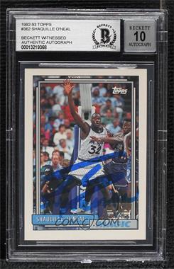 1992-93 Topps - [Base] #362 - Shaquille O'Neal [BAS Authentic]