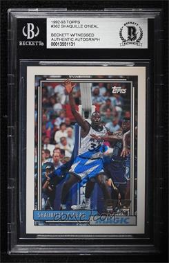1992-93 Topps - [Base] #362 - Shaquille O'Neal [BAS BGS Authentic]
