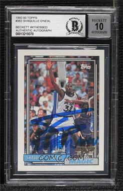 1992-93 Topps - [Base] #362 - Shaquille O'Neal [BAS Authentic]