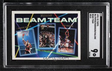 1992-93 Topps - Beam Team - Gold #6 - Jeff Malone, David Robinson, Scottie Pippen [SGC 9 MINT]