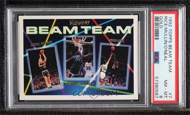 1992-93 Topps - Beam Team - Gold #7 - Chris Mullin, Shaquille O'Neal, Glen Rice [PSA 8 NM‑MT]