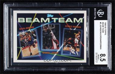 1992-93 Topps - Beam Team #3 - Dennis Rodman, Michael Jordan, Kevin Johnson [BGS 8.5 NM‑MT+]