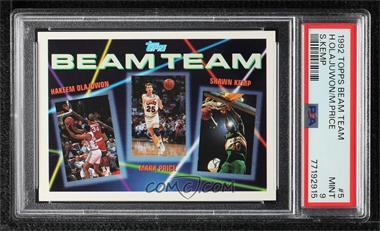 1992-93 Topps - Beam Team #5 - Hakeem Olajuwon, Mark Price, Shawn Kemp [PSA 9 MINT]