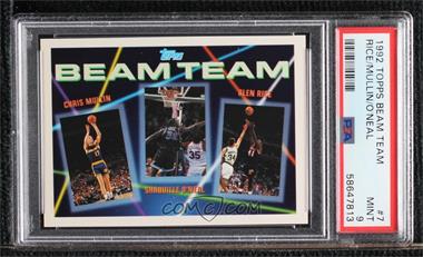 1992-93 Topps - Beam Team #7 - Chris Mullin, Shaquille O'Neal, Glen Rice [PSA 9 MINT]