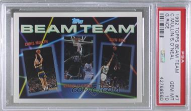 1992-93 Topps - Beam Team #7 - Chris Mullin, Shaquille O'Neal, Glen Rice [PSA 10 GEM MT]