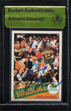 1992-93 Topps Archives - [Base] #69 - Xavier McDaniel [BAS Beckett Auth Sticker]