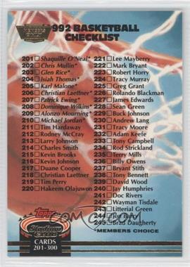 1992-93 Topps Stadium Club - [Base] - Members Only #399 - Checklist