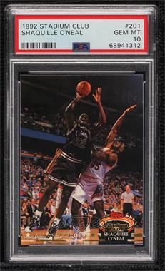 1992-93 Topps Stadium Club - [Base] #201 - Members Choice - Shaquille O'Neal [PSA 10 GEM MT]