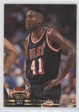 1992-93 Topps Stadium Club - [Base] #203 - Members Choice - Glen Rice