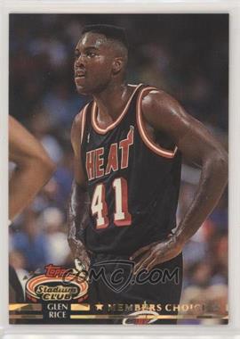 1992-93 Topps Stadium Club - [Base] #203 - Members Choice - Glen Rice