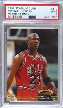 1992-93 Topps Stadium Club - [Base] #210 - Members Choice - Michael Jordan [PSA 9 MINT]