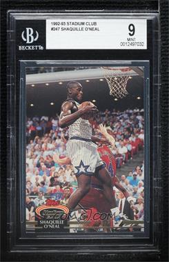 1992-93 Topps Stadium Club - [Base] #247 - Shaquille O'Neal [BGS 9 MINT]