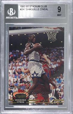 1992-93 Topps Stadium Club - [Base] #247 - Shaquille O'Neal [BGS 9 MINT]