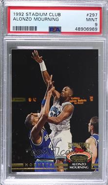 1992-93 Topps Stadium Club - [Base] #297 - Alonzo Mourning [PSA 9 MINT]