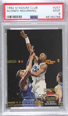 1992-93 Topps Stadium Club - [Base] #297 - Alonzo Mourning [PSA 9 MINT]