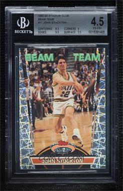 1992-93 Topps Stadium Club - Beam Team - Members Only #11 - John Stockton [BGS 4.5 VG‑EX+]