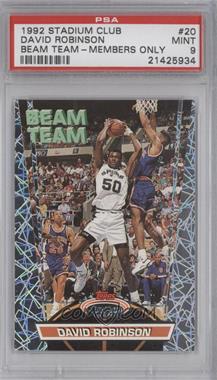 1992-93 Topps Stadium Club - Beam Team - Members Only #20 - David Robinson [PSA 9 MINT]