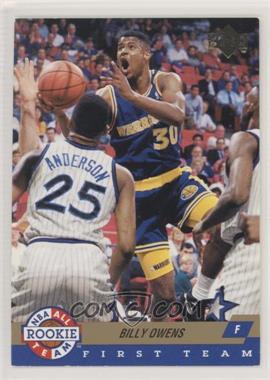 1992-93 Upper Deck - All-Rookie Team #AR3 - Billy Owens [Good to VG‑EX]