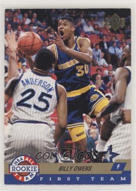 1992-93 Upper Deck - All-Rookie Team #AR3 - Billy Owens [Good to VG‑EX]
