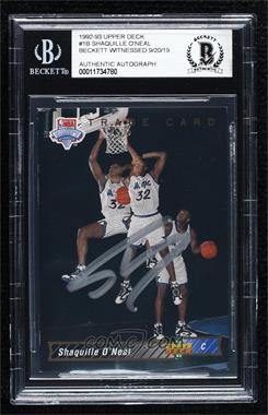 1992-93 Upper Deck - [Base] #1b - Shaquille O'Neal Trade Card [BAS BGS Authentic]