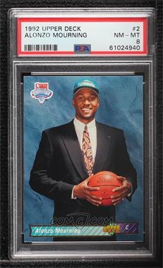 1992-93 Upper Deck - [Base] #2 - Alonzo Mourning [PSA 8 NM‑MT]