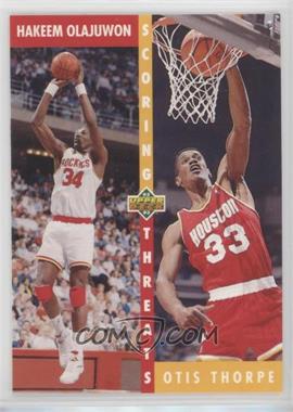 1992-93 Upper Deck - [Base] #501 - Scoring Threats - Hakeem Olajuwon, Otis Thorpe