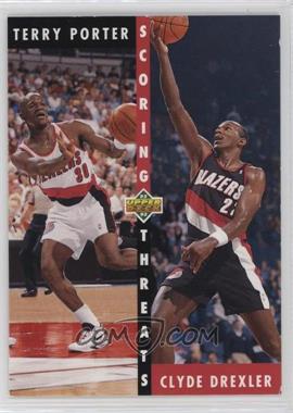 1992-93 Upper Deck - [Base] #503 - Scoring Threats - Terry Porter, Clyde Drexler