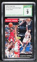 Michael Jordan, Scottie Pippen [CSG 9 Mint]