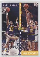 Karl Malone, John Stockton [EX to NM]