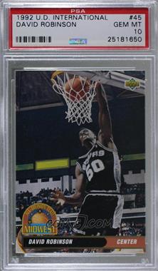 1992-93 Upper Deck International Italian - [Base] #45 - David Robinson [PSA 10 GEM MT]