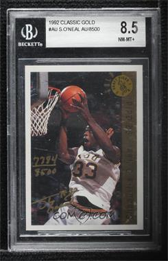 1992 Classic Draft Picks - Factory Set Autographs - Gold #_SHON - Shaquille O'Neal /8500 [BGS 8.5 NM‑MT+]