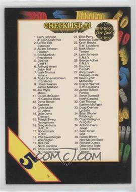 1992 Wild Card Collegiate - [Base] - 5 Stripe #118 - Checklist #1