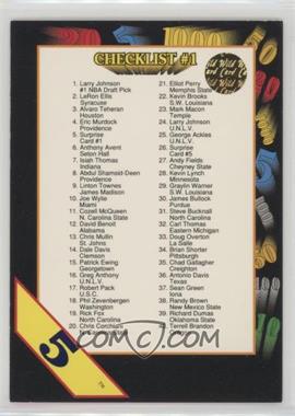 1992 Wild Card Collegiate - [Base] - 5 Stripe #118 - Checklist #1