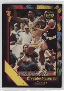 1992 Wild Card Collegiate - Red Hot Rookies - Stripe Missing Foil Number #1 - Dikembe Mutombo