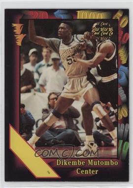 1992 Wild Card Collegiate - Red Hot Rookies - Stripe Missing Foil Number #1 - Dikembe Mutombo