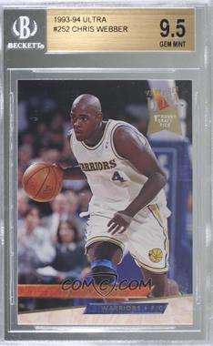 1993-94 Fleer Ultra - [Base] #252 - Chris Webber [BGS 9.5 GEM MINT]