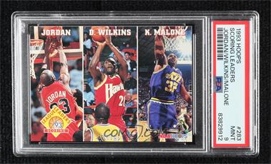 1993-94 NBA Hoops - [Base] #283 - Michael Jordan, Dominique Wilkins, Karl Malone [PSA 9 MINT]