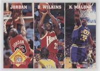 Michael Jordan, Dominique Wilkins, Karl Malone