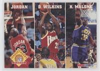 Michael Jordan, Dominique Wilkins, Karl Malone