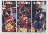 Michael Jordan, Dominique Wilkins, Karl Malone