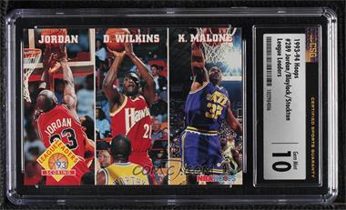 1993-94 NBA Hoops - [Base] #283 - Michael Jordan, Dominique Wilkins, Karl Malone [CSG 10 Gem Mint]